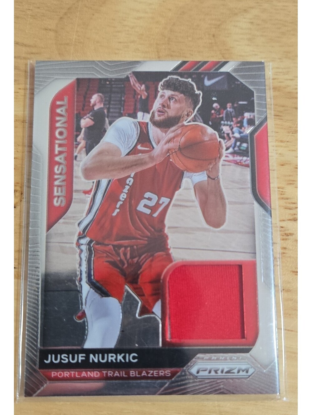 2020-21 Panini Prizm - Sensational Swatches Jusuf Nurkic Rare RED PLAYER WORN